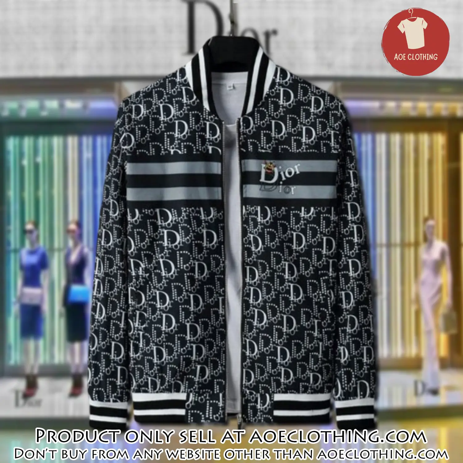 Dior luxury brand varsity zipper jacket vst1031 aoe2528097